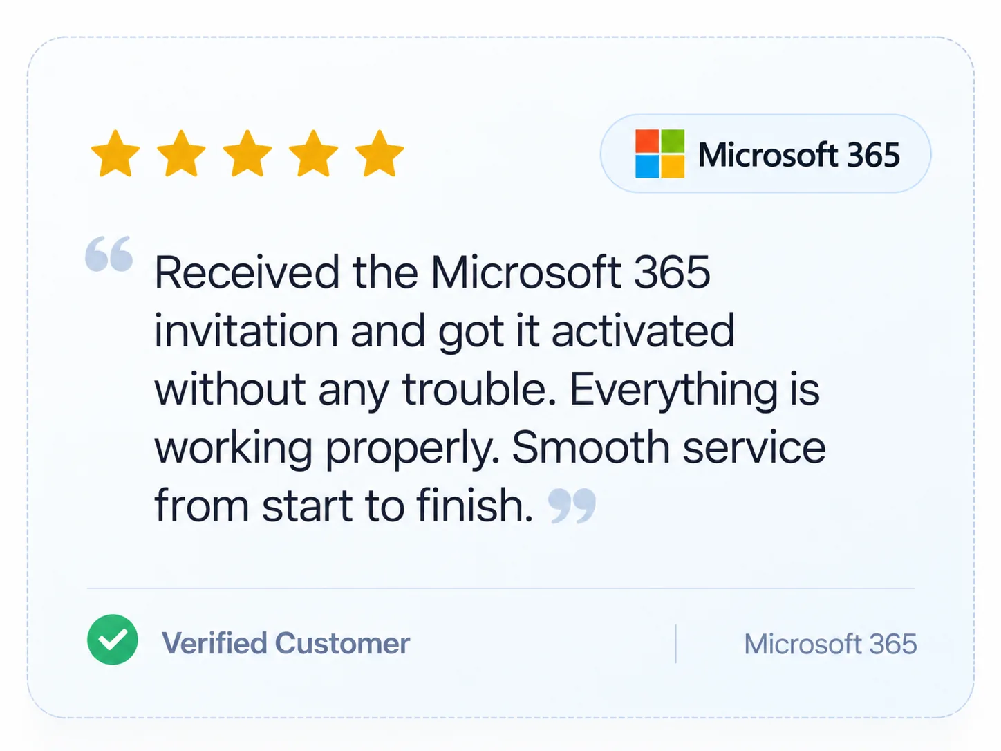 Microsoft 365 customer review